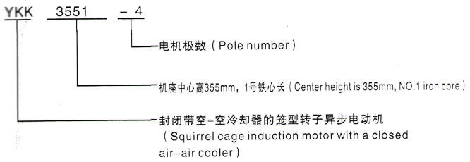 YKK系列(H355-1000)高压YKK4503-4/560KW三相异步电机西安泰富西玛电机型号说明